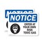 Signmission Enter At Your Own Risk Toxic Gases OSHA Notice Sign, Plastic, 10in W x 7in L, 2PK OS-2PACK-NS-P-710-L-12069 - alternate 1